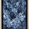 "Midnight Bouquet" acrylic on canvas panel 11" x 14"
Absorption of the sky into a bouquet of roses, tangled and blue as sad moments can be.