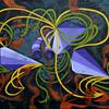 "Deep Sea" acrylic on canvas 24" x 36"
The amazing existance of "self-lighting" in the dark depths of the sea.