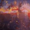 "In The Line Of Fire" acrylic on canvas 24" x 36"
For all those who risk their lives to protect our families and country. Especially my adopted son Jorge Perriera, National Guard. September 11, 2011
