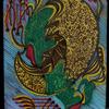 "Apollo II" acrylic on paper mounted on flloating glass  16" x 20"