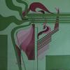"For The Cure" acrylic on canvas  20" x 20"
Conquering Breast Cancer.