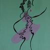 "Gossip II" acrylic on canvas  9" x 12"
