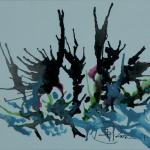 Swamp - 12" x 9 1/2" watercolor mounted on floating glass
$100