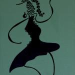 Gossip Two- 9" x 12" acrylic and ink on canvas
Dr. Eva, la jinetera in Havana, surviving with her friend Lily.
$200