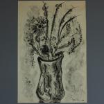 "Traces II" - 16" x 20" ink on wet paper