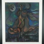 Salome En Luna LLena - 29" x 25"
pastel on paper, framed with non glare glass and archival seal
$1,100