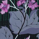 Violets II (Pamela Zambrano Collection) - 8" x 14" acrylic, heavy gel, and ink on canvas with gallery floating frame
$400